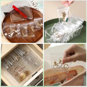 50 Pack Clear PVC Jewelry Packaging Bags – Anti-Tarnish Zipper Pouches for Rings & Earrings (4)